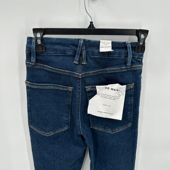 GOOD AMERICAN NWT ALWAYS FITS GOOD WAIST Denim JEANS in Blue821 // 00-4 - Picture 9 of 13